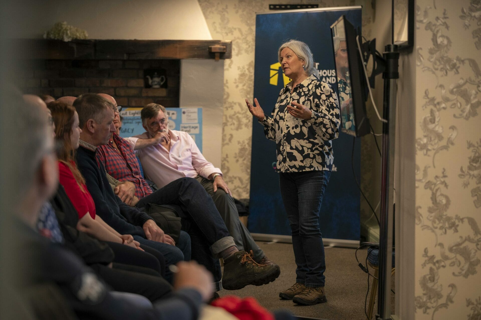 A speaker addresses the audience at the Great Lighthouses Partners Gathering 2023